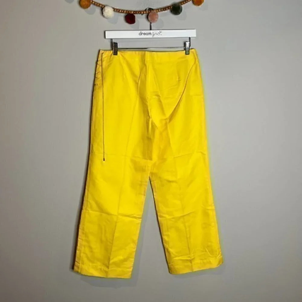 Ralph Lauren Black Label yellow silk blend dress pants - Picture 3 of 5